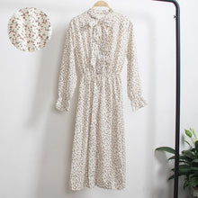 Load image into Gallery viewer, Red Chiffon Shirt Polka Dot Dress 2019 Autumn Dress Women Long Sleeve Vestidos Midi Casual Office Vintage Dresses Female Floral