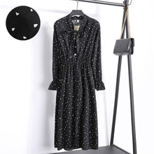 Load image into Gallery viewer, Red Chiffon Shirt Polka Dot Dress 2019 Autumn Dress Women Long Sleeve Vestidos Midi Casual Office Vintage Dresses Female Floral