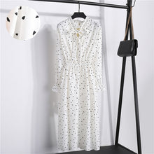 Load image into Gallery viewer, Red Chiffon Shirt Polka Dot Dress 2019 Autumn Dress Women Long Sleeve Vestidos Midi Casual Office Vintage Dresses Female Floral